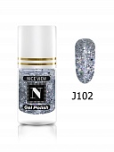 NV GEL-лак д/н 07мл. № J-102 Фианит/Fianit (glitter)